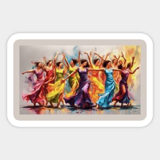 Nine Ladies Dancing Galatians 5:22-23 Sticker